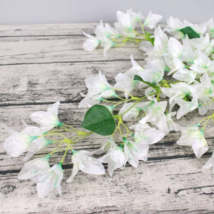 White Artificial Bougainvillea flowers silk flower branches home decor w... - $18.24 CAD