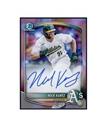 2025 Nick Kurtz Topps Bowman Refractor Chrome Signature RC Rookie MLB Ra... - $239.86 MXN