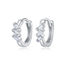 Bamoer 8 Styles 925 Silver Star Buckles Earrings Crown Flower Shiny Zircon Fashi - £16.44 GBP