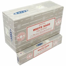 Satya White Sage Incense Sticks Hand Rolled Home Fragrance Agarbatti 15x12 Pack - $20.53