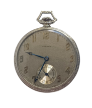 Antique E Howard Series 12 Solid 14K White Gold Pocket Watch 17J  10 Size in Box - £1,311.96 GBP