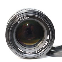 Minolta MD 50mm f/1.4 Lens w/ Rear Cap Clean Clear Glass Fully Func - $62.36