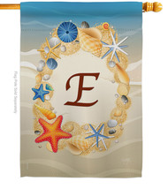 Summer E Initial House Flag Beach 28 X40 Double-Sided Banner - £29.64 GBP