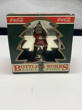 1995 Coca Cola Ornament Santa Claus With Coke Bottle  On World Vintage Soda LG - £11.67 GBP