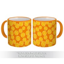 Orange Slice : Gift Mug Lemon Fruit Citrus Pattern Exotic Kitchen Wall Decor Gre - £12.74 GBP