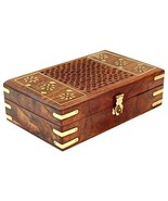 Handmade Wooden Small Jewellery Box for Women Jewel Organizer Hand Carvi... - $38.35 CAD
