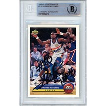 Dikembe Mutombo Denver Nuggets Auto 1992 Upper Deck On-Card Autograph Beckett - £142.42 GBP