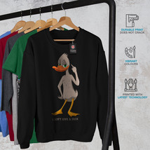 Wellcoda Dont Give a Duck Mens Sweatshirt, Cool Casual Pullover Jumper - $34.80+