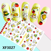 Nail Art 3D Decal Stickers cute funny egg tomato bacon XF3027 - £2.54 GBP