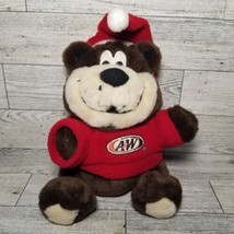 A&amp;W Rooty Root Beer Jingle Bear Plush Christmas Santa Red Stuffed 2003 V... - £9.36 GBP