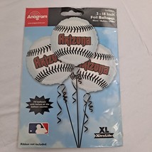 MLB Arizona Foil Balloons baseball Three Pack 18 In - £7.84 GBP