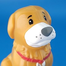 Fisher Price Little People Pet Dog Red Collar Brown Animal Figure Mattel... - $5.53