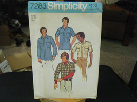 Simplicity 7283 Men&#39;s Shirts Pattern - Size L (42-44) - $14.26
