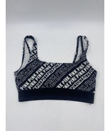 Pink By Victoria’s Secret Black And White Sports Bra All Over Logo Print... - $9.05
