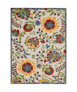 12&#39; X 15&#39; Ivory Toile Non Skid Indoor Outdoor Area Rug - $710.49