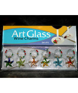 Art Glass Wine Charms Set of 6 - $12.99