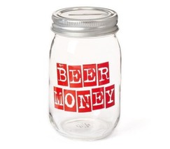 Beer Money Mason Jar Bank- Fun Gift Idea! Nwt - £14.18 GBP