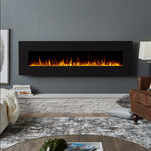 RealFlame Electric Wall Fireplace Corretto 72" Hanging Unit Real Flame Black - $799.00