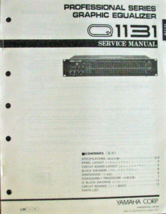 Yamaha Q1131 Rack Mounted Pro Graphic Equalizer EQ Original Service Manu... - $24.74