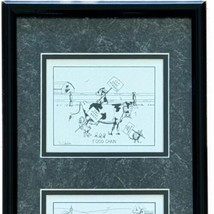 x3 Cow Cartoon Framed Prints by Ron Colbert Food Chain, Cowboys, Nothing to Wear - £98.91 GBP