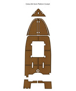 Cobia 204 Swim Platform Cockpit Pad Boat EVA Foam Faux Teak Deck Floor Mat - $1,738.35 CAD