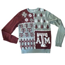 Texas A&amp;M Forever Collectibles Maroon Gray Ugly Christmas Sweater Size L - £26.24 GBP