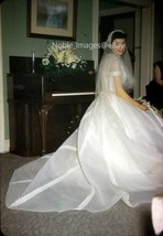 1957 Wedding Bride at Piano Bench Chicago Red-Border Kodachrome Slide - £2.77 GBP