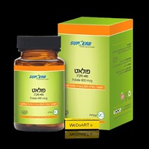 SUPHERB Folate Dietary Supplement 400 mcg Folic Acid | 90 Tablets - $48.30