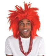 AMSCAN Crazy Wig Halloween Costume Accessories, Red, One Size Adult Wig Cap - $26.63