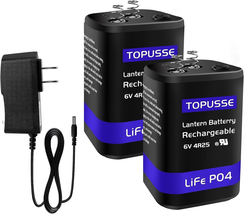 Rechargeable 6 Volt 4.5AH Lifepo4 Lantern Battery with Charger 1500+ Cycles, 6V - $54.22