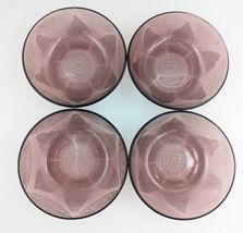 ForteCrisa Mexico Amethyst Glass Sunflower 20pc Dinnerware Set Plates Bowls Cups image 8