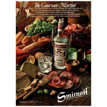 1979 Smirnoff Vodka Vintage Print Ad Gourmet Martini Lobster Bread Wall Art 8x11 - $10.97