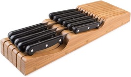 Bellemain 100% Pure Bamboo In Drawer Knife Block, Knife Organizer - £30.34 GBP