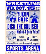 Archive Cinema Vintage Wrestling Sports Arena Poster Print, 11" x 17", D... - $15.63