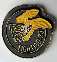 Us Navy Usn Fighting 33 VF-33 Minky Fighter Squadron Lapel Pin Badge 1 Inch - £4.50 GBP