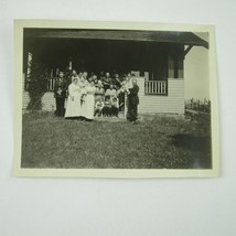 Photograph Family House Porch Henry &amp; Rosa Raman Charles Mary Homan Ohio Antique - £15.97 GBP