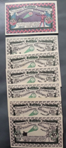 7) Antique German Wilhelmshaven Stadt 50 Pfennig Banknotes 1921 - £7.47 GBP