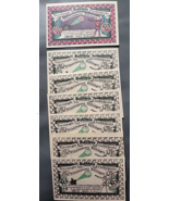 7) Antique German Wilhelmshaven Stadt 50 Pfennig Banknotes 1921 - £7.49 GBP