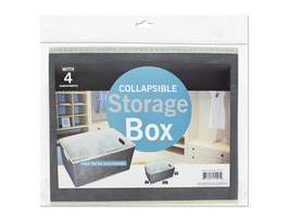 Case of 4 - Collapsible Storage Box with 4 Compartments - £54.45 GBP