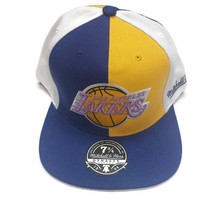 Mitchell &amp; Ness Los Angeles Lakers Fitted Hat Cap Reload 2.0 Pinwheel Size 7 3/4 - £21.72 GBP