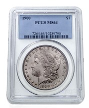 Dólar De Plata Morgan De 1900 $1 Calificado Por PCGS Como MS-64 - $3,446.92 MXN