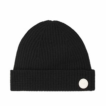 FOLK Wool Beanie Cap One Size Dark Blue Textured Knit Turn Up Design - $543.11 MXN