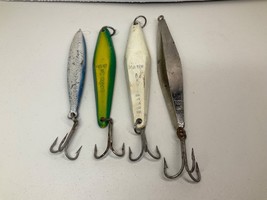Lot Of 4 Heavy Deep Water Metal Surface Irons Fishing Lures  4.1 Oz. up ... - £49.48 GBP