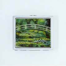 20 Cigarettes Case Box Monet Bridge Over A Pond Of Water Card Id Holder Pocket - £15.10 GBP