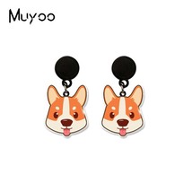 New Arrival Kawaii Cute Face Husky Pug Corgi Cartoon Epoxy Acrylic Resin Drop St - £6.57 GBP