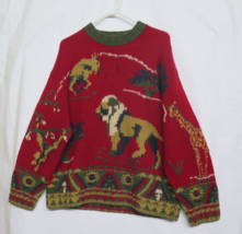 Vtg WILLIS &amp; GEIGER Mens Size M Serengeti Safari Sweater Wool Crew Neck ... - $71.20