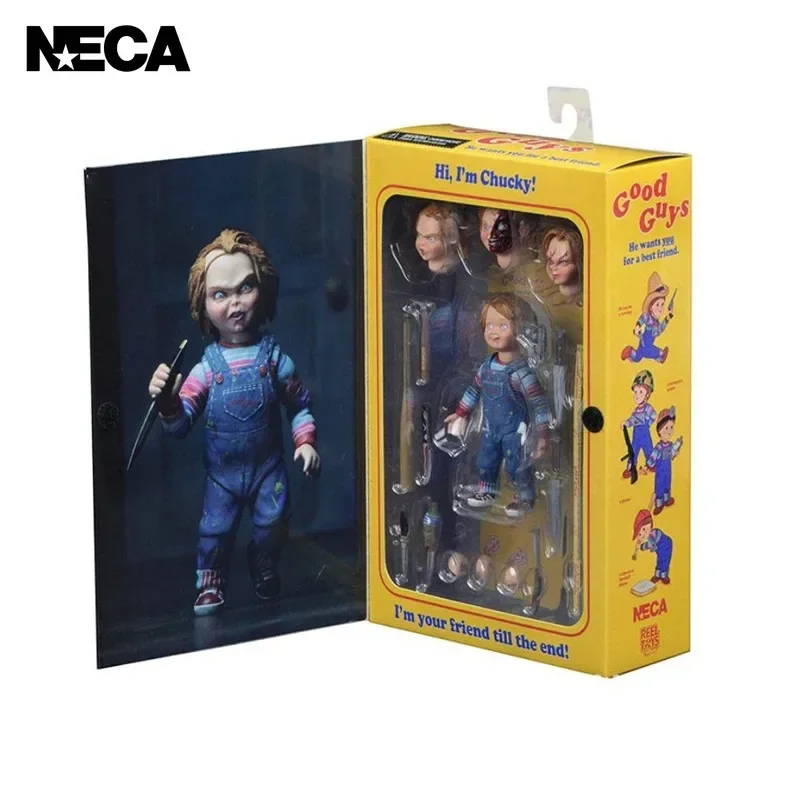 NECA Child&#39;s Play Chucky 12CM Deluxe Edition Fear Figure Action Figures Model - £38.81 GBP