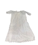 Antique Victorian White Christening Gown Baby Dress With Lace &amp; Eyelet D... - $410.82 MXN