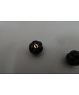 2 black fully round ball 3D buttons with shank 5/8&quot; - €1,69 EUR