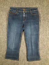 Duplex Jeans Capri Pants Size 8 Womens Casual Mid Rise Regular Fit Stretchy - £11.21 GBP